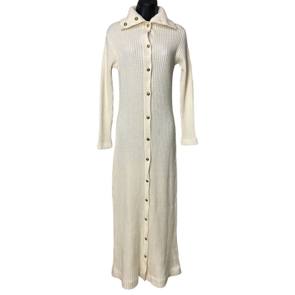 Vintage 70s Lisa Originals by Herman Marcus knit maxi dress size 12/S